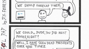 Suburban Metal Dad no. 197, “Water Park Arc 2012: Train Heist, Part 3″