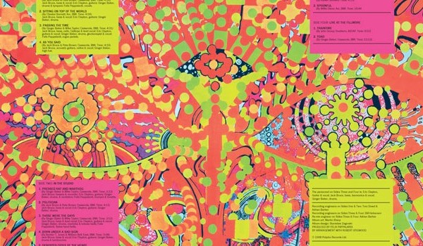 From inside the gatefold over of Cream's "Wheels of Fire"