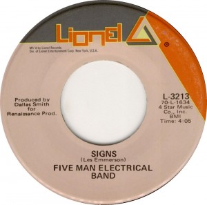 Five Man Electrical Band, "Signs"