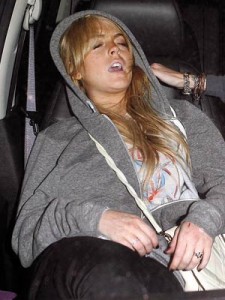 Lindsay Lohan drunk