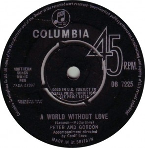 Peter & Gordon, "World Without Love"