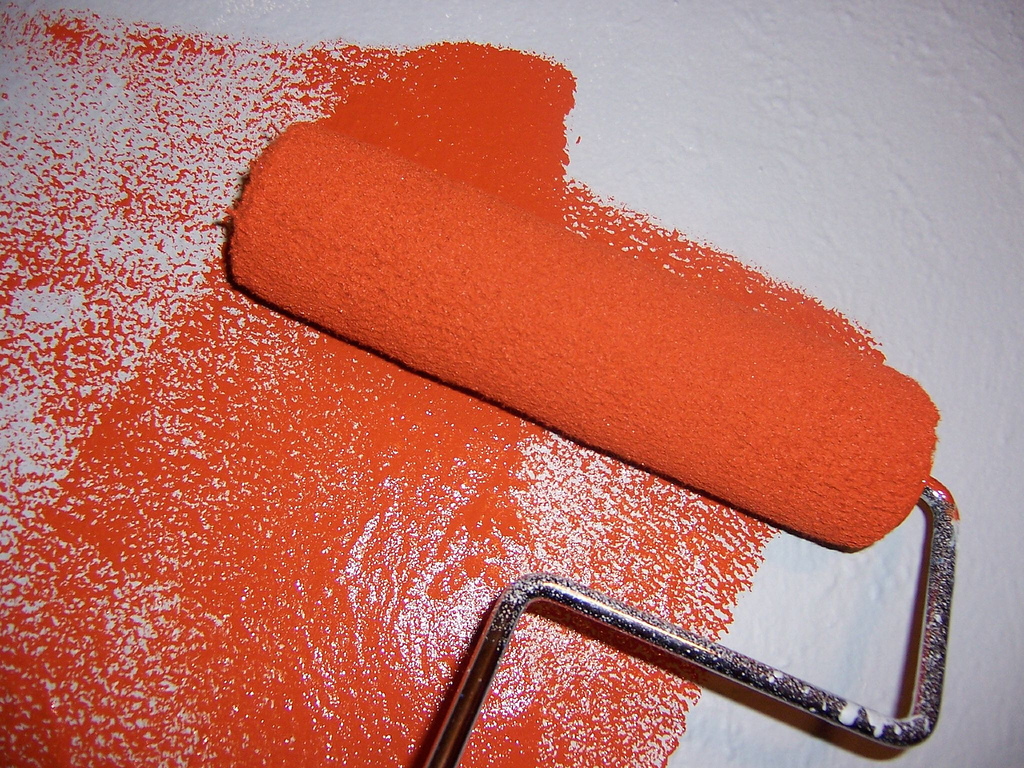 roller red paint