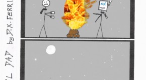 Suburban Metal Dad no. 109, “Holiday Extravaganza, Day 3 (of 15): Jump in the Fire.”