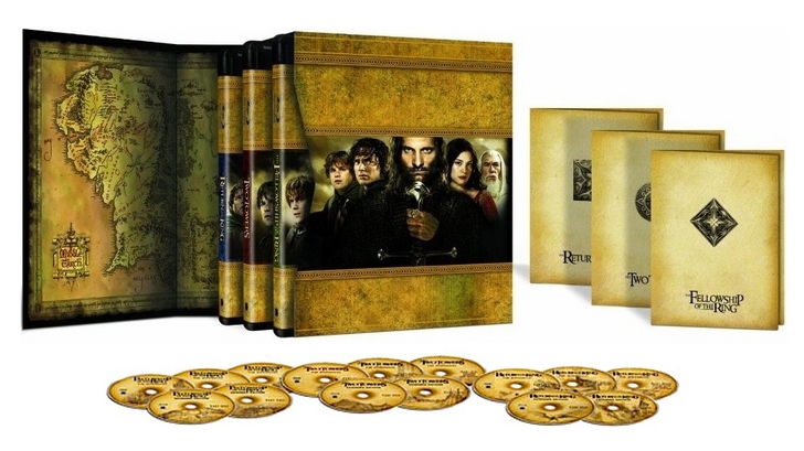 the lord of the rings trilogy extended edition length