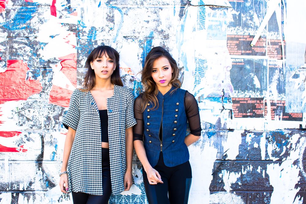 Nalani and Sarina Blue Wall