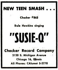 Susie Q 1957 Billboard ad Susie Q 1957 Billboard ad
